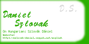 daniel szlovak business card