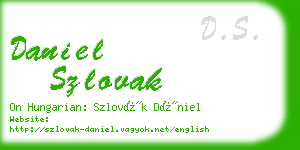 daniel szlovak business card